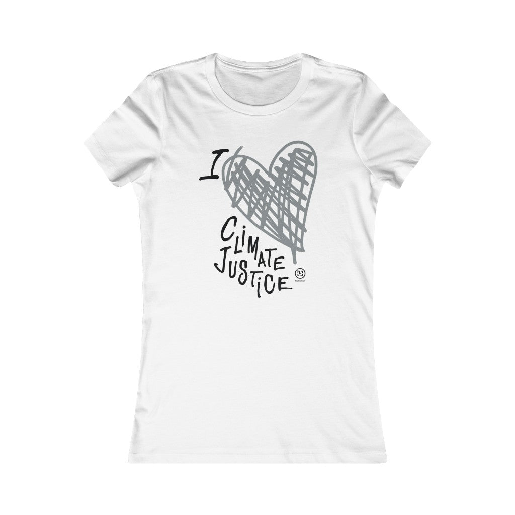Copy of Bluhumun I Love Climate Justice Women's Fitted Short Sleeve T-Shirt