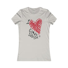 Cargar imagen en el visor de la galería, Bluhumun I Love Climate Justice Women&#39;s Fitted Short Sleeve T-Shirt
