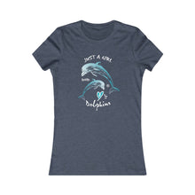 Load image into Gallery viewer, Bluhumun Dolphin Love Women&#39;s Fitted Short Sleeve T-Shirt
