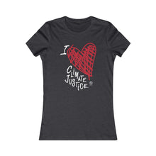 Cargar imagen en el visor de la galería, Bluhumun I Love Climate Justice Women&#39;s Fitted Short Sleeve T-Shirt
