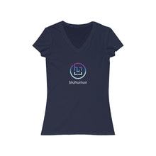 Load image into Gallery viewer, Bluhumun Women&#39;s Fitted V-Neck Short Sleeve T-Shirt
