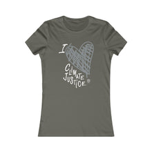 Cargar imagen en el visor de la galería, Copy of Bluhumun I Love Climate Justice Women&#39;s Fitted Short Sleeve T-Shirt
