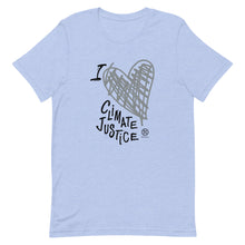 Cargar imagen en el visor de la galería, Bluhumun I Love Climate Justice Unisex Short Sleeve T-Shirt
