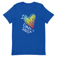 Cargar imagen en el visor de la galería, Bluhumun I Love Climate Justice Unisex Short Sleeve T-Shirt 4C
