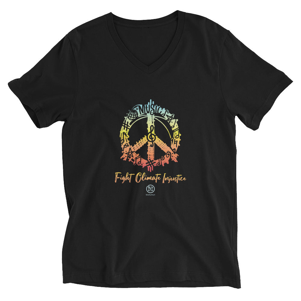Bluhumun Unisex V-Neck Short Sleeve T-Shirt